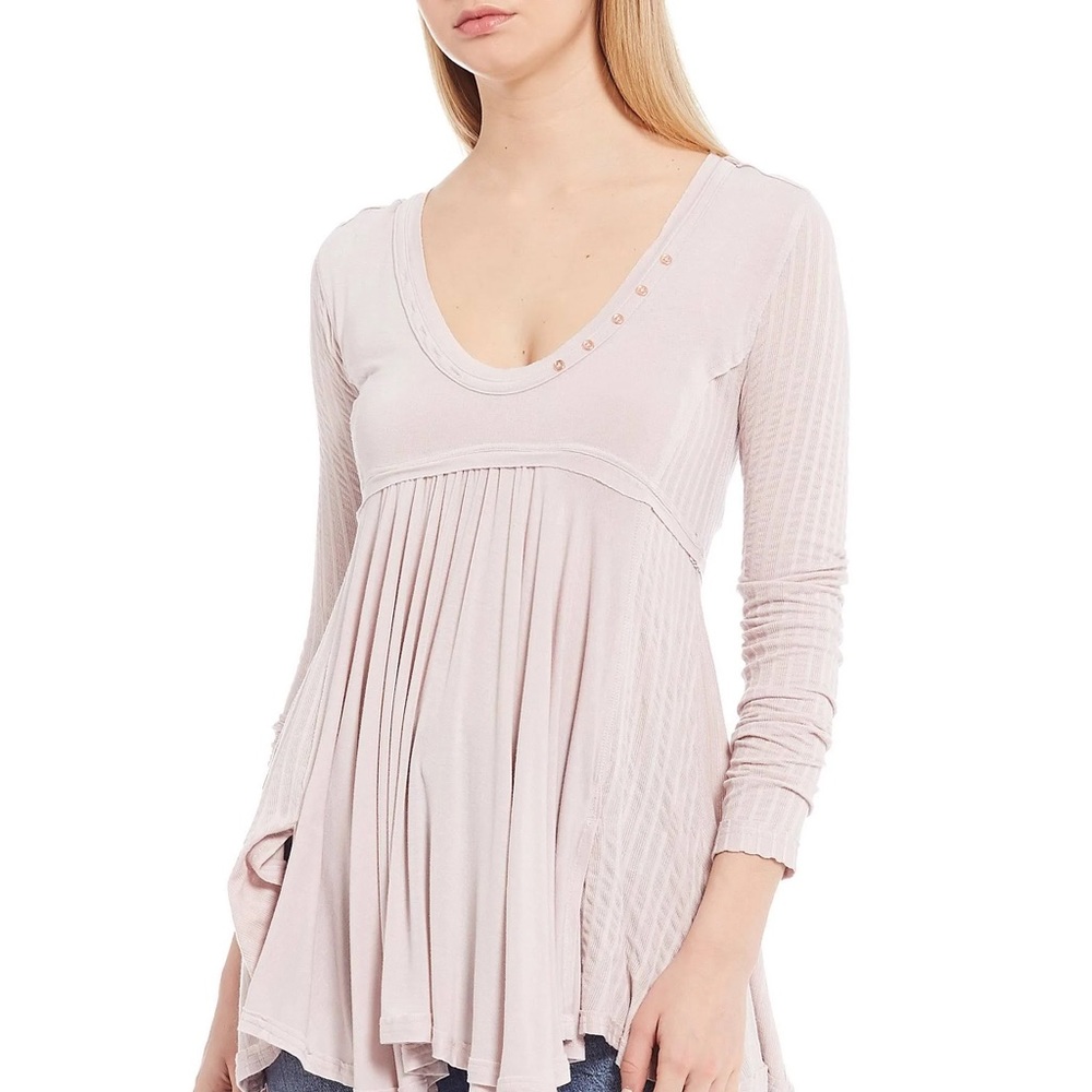 NWT!! | Free People | Birdie Henley Top | Small | Balletcore